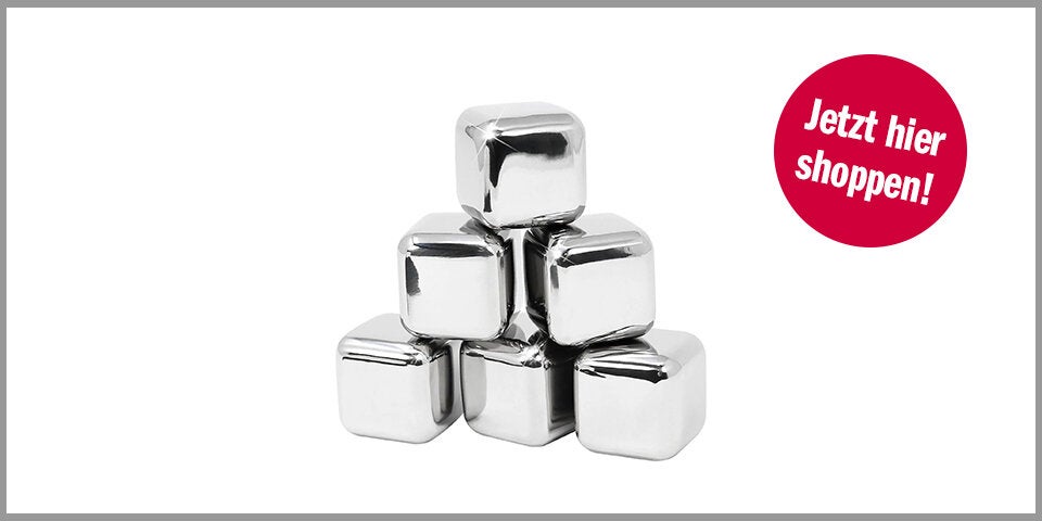 Shopping Channel Aperol Spritz Alternativen 6x Edelstahl-Eiswürfel, wiederverwendbar