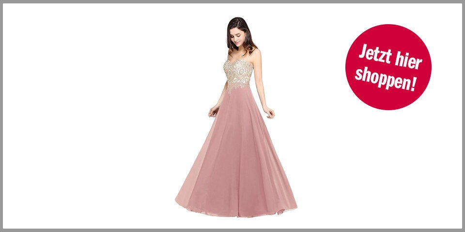 Misshow Abendkleid mit floralen Applikationen – für 76,04 Euro bei Amazon*&nbsp;