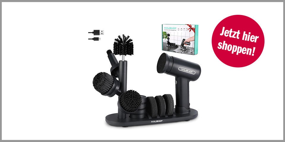 Shopping Channel Puitzgeräte HAUSHOF Elektrische Reinigungsbürste