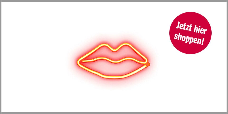 Shopping Channel Amazon U20 Euro SBS LED-Leuchtschild „Red Lips Glow“