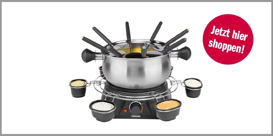 Shopping Channel Silvester Essen TRISTAR Fondue-Set