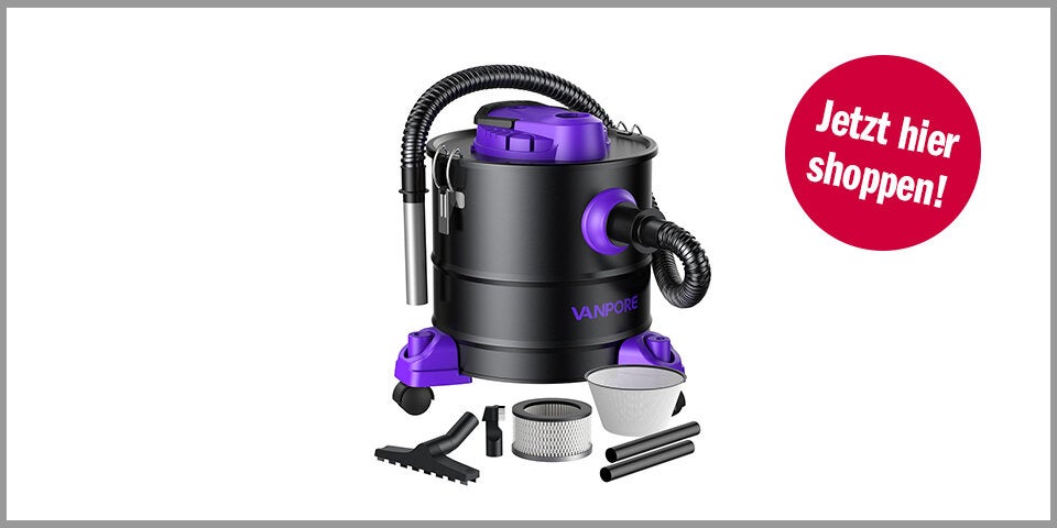 Shopping Channel Puitzgeräte Aschesauger für Kamin (20L)
