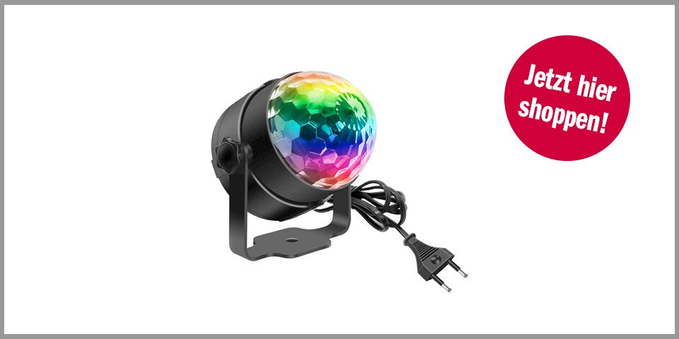 Shopping Channel Silvester Glücksbringer Sebruanc LED Musikgesteuerte Discokugel