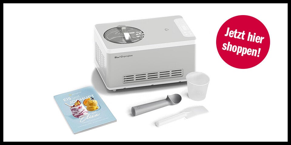 Shopping Eismaschinen, Aufmacher und drei Produktbilder