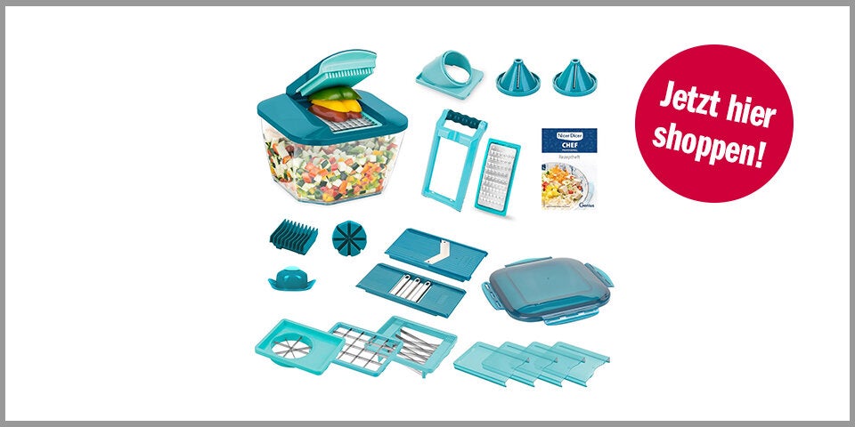 Shopping Channel Nicer Dicer Genius Nicer Dicer Chef Professional Gemüseschneider (23-teilig)