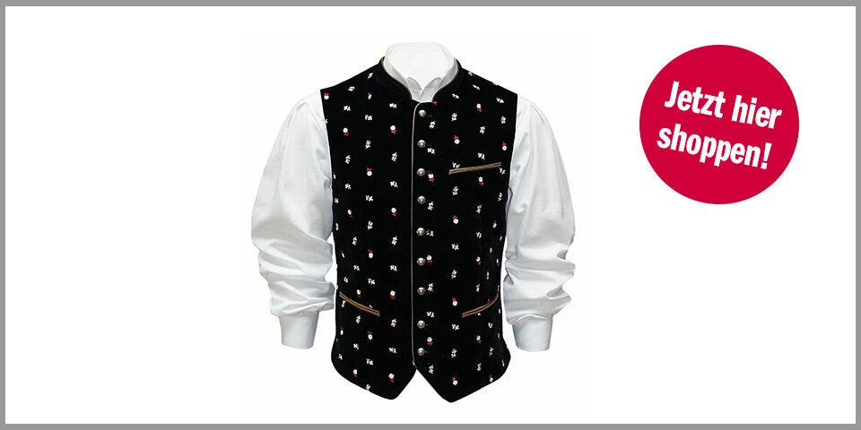 Trachtenweste aus Samt – für 69,90 Euro bei Ebay* 