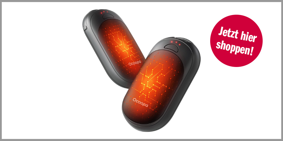 Ocoopa UT3 elektrische Handwärmer (2 Stück) – für 20,15 Euro bei Amazon* 