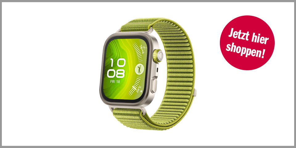 Shopping Channel Huawei Watch Fit 4 Pro mit grünem Nylonarmband