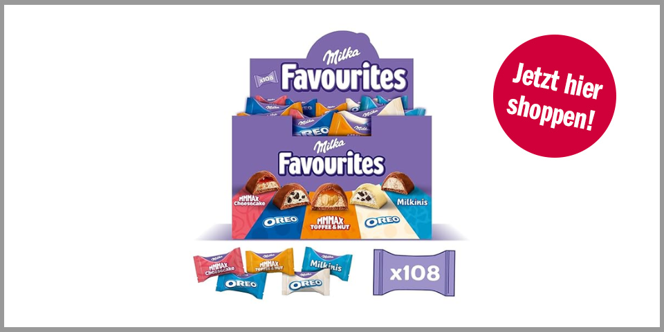 Shopping Channel Schokolade 1225 Milka Favourites Pralinen-Mix aus 5 beliebten Sorten