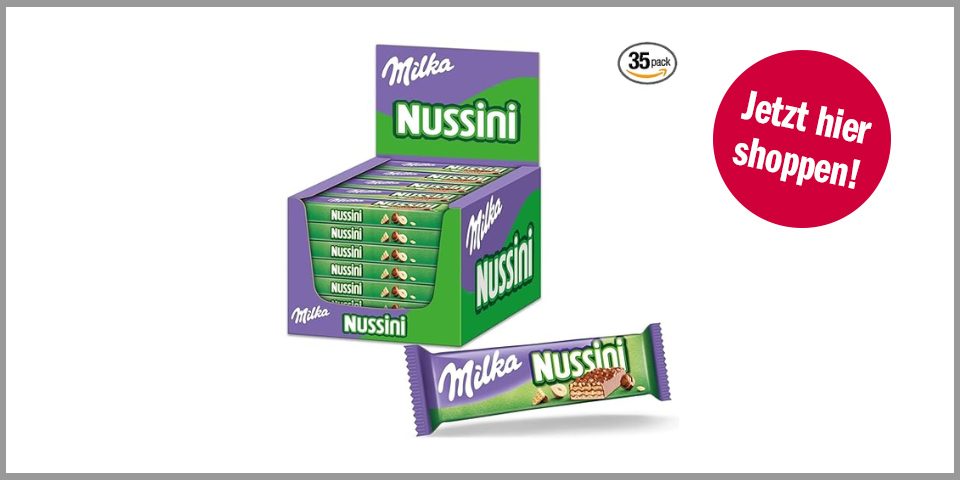 Shopping Channel Schokolade 1225 Milka Nussini Riegel