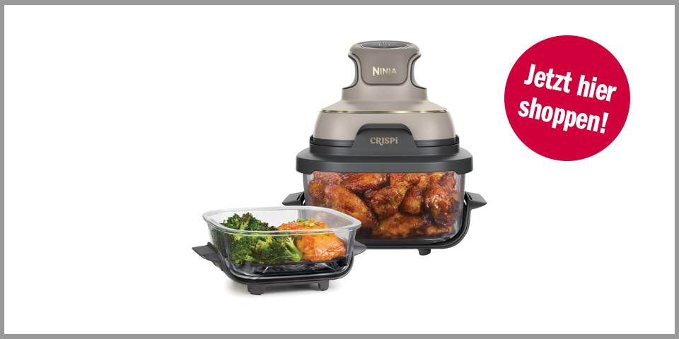 Shopping Channel Singles Day Ninja Crispi Airfryer mit Glasbehälter