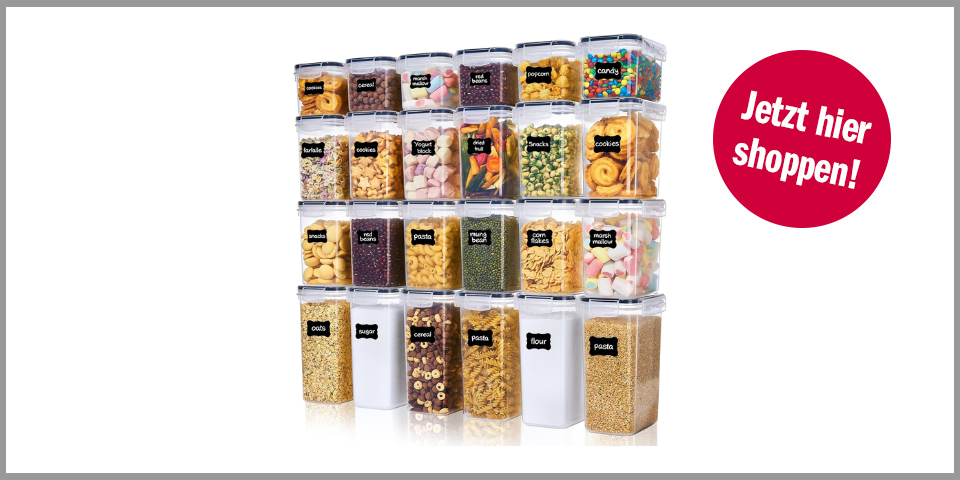 Vtopmart Vorratsdosen-Set (24 Stück in drei Größen) – für 30,18 Euro bei Amazon* 