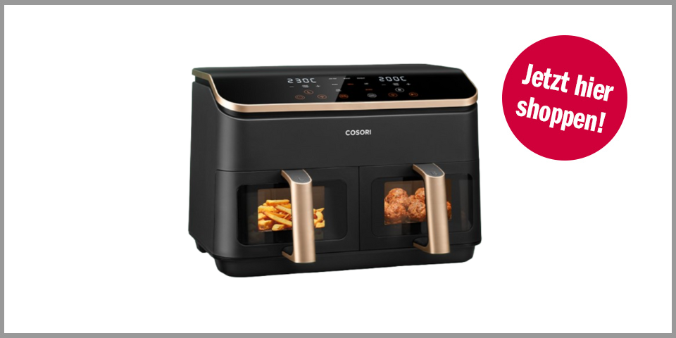Shopping Channel Deal Cosori Dual Basket Heißluftfritteuse CAF-R901-AEU