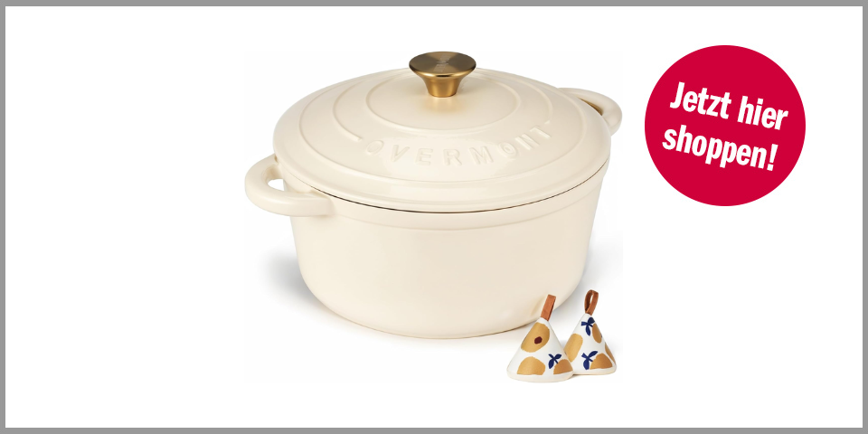 Overmont Bräter aus Emaille und Gusseisen – 58,46 Euro bei Amazon* 