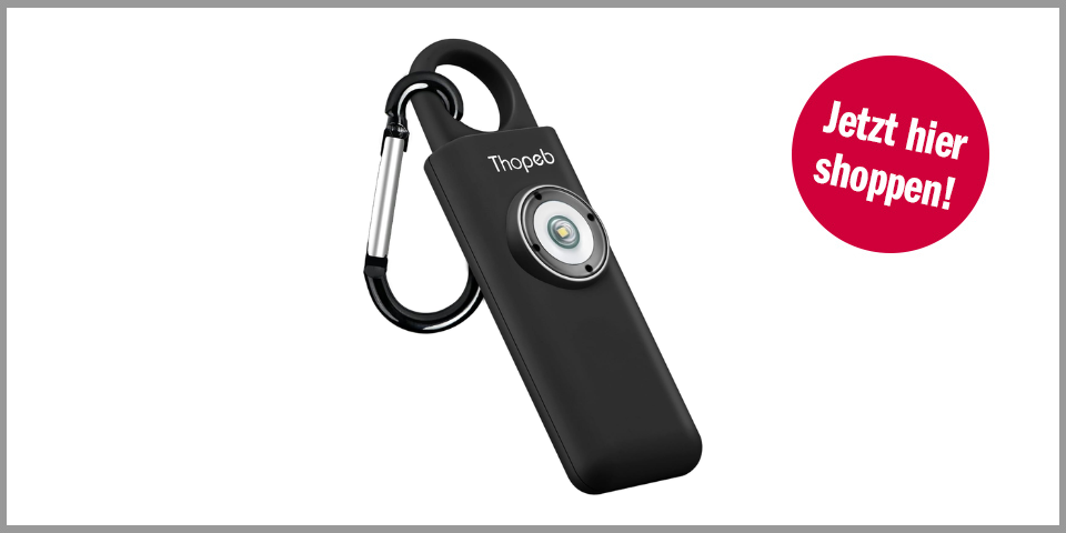 Shopping Channel Taschenalarm Thopeb Taschenalarm mit Sirene und Licht