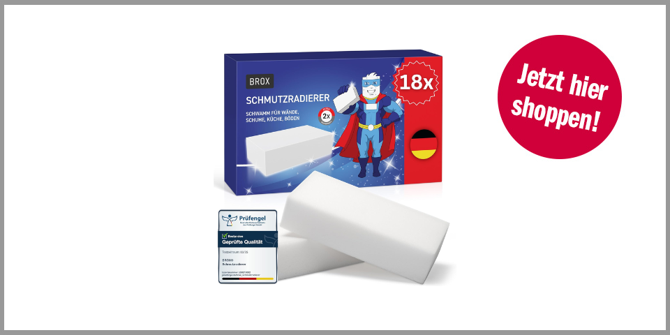 Shopping Channel Klobrillen vergilbt Brox Schmutzradierer (18 Stück)