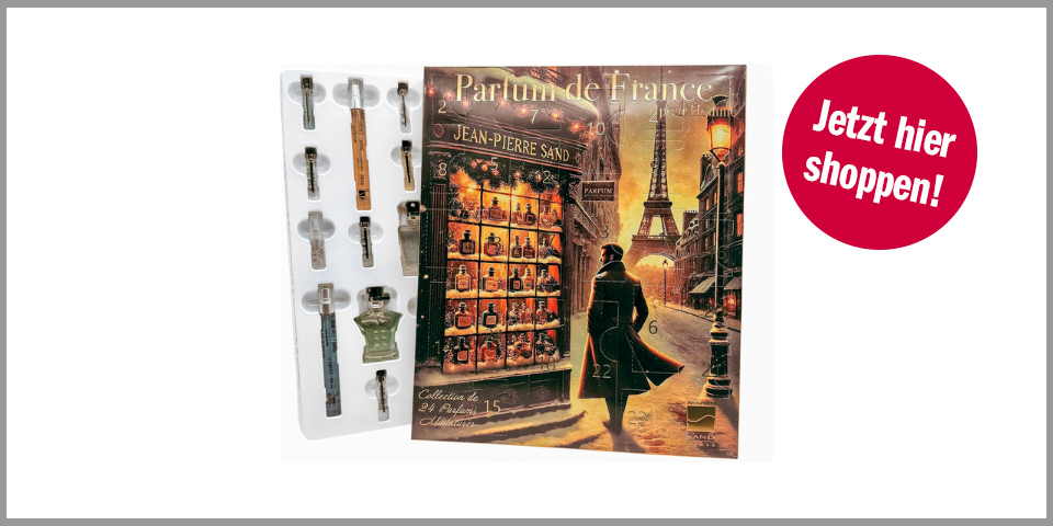 Shopping Channel Adventkalender Männer Jean-Pierre Sand Parfum de France Adventkalender