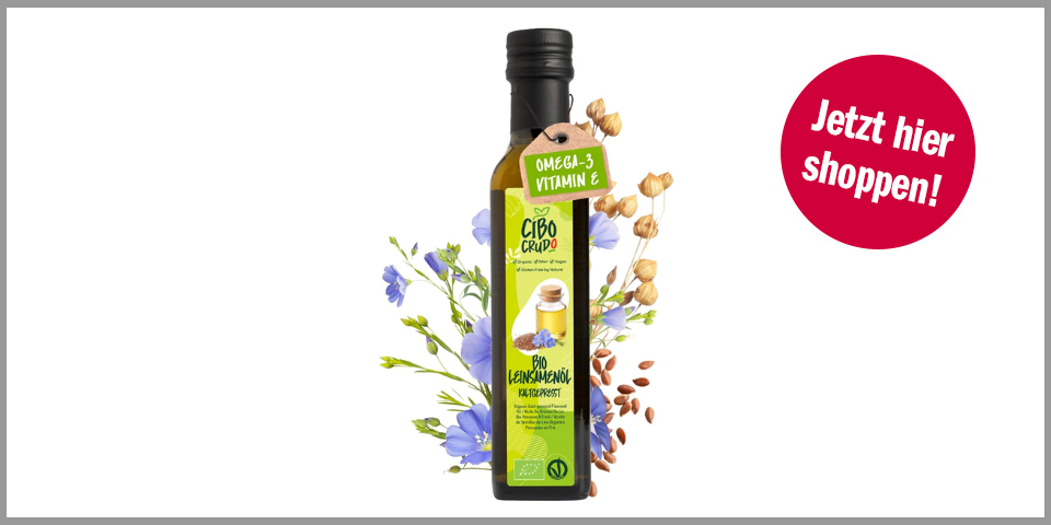 Shopping Channel Leinöl Cibo Crudo Bio-Leinsamenöl (250 Milliliter)