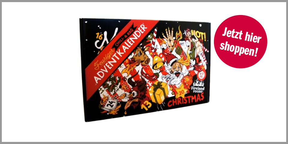 Shopping Channel Adventkalender Männer Fireland Foods Chili- und BBQ-Adventskalender