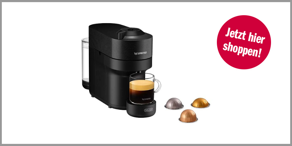 Shopping Channel MM Kaffeemaschinen De‘Longhi ENV90.B Vertuo Pop Nespresso-Maschine Liquori Black
