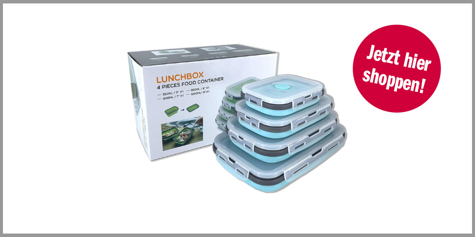 Shopping Channel 10 Amazon Angebote Beeptrum faltbare Dosen aus Silikon (Vierer-Set)