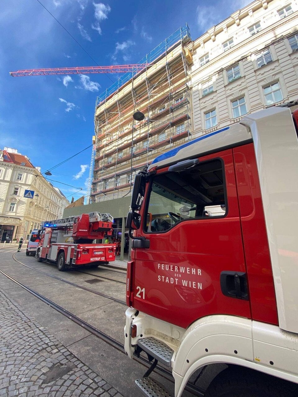 Einsturz von Baugerüst in Wien-Alsergrund
