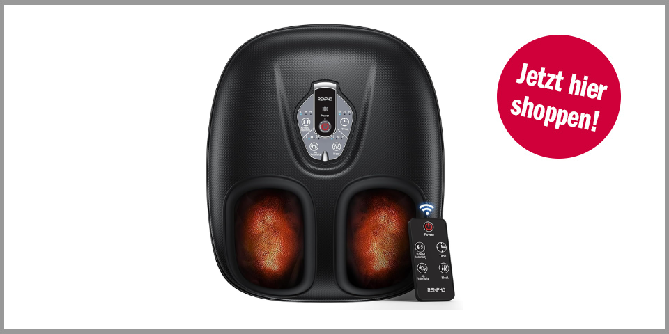Renpho tragbares Fußmassagegerät – für 90,74 Euro bei Amazon* 
