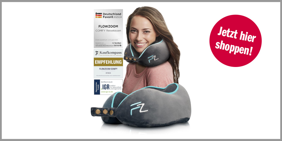 Flowzoom Comfy Nackenkissen – für 28,83 Euro bei Amazon* 