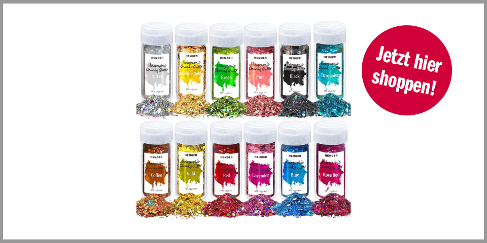 Hemoer Körperglitzer in zwölf Farben – für 16,13 Euro bei Amazon*