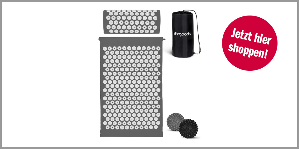 LifeGoods Akupressurmatte mit Kissen – für 23,69 Euro bei Amazon* 