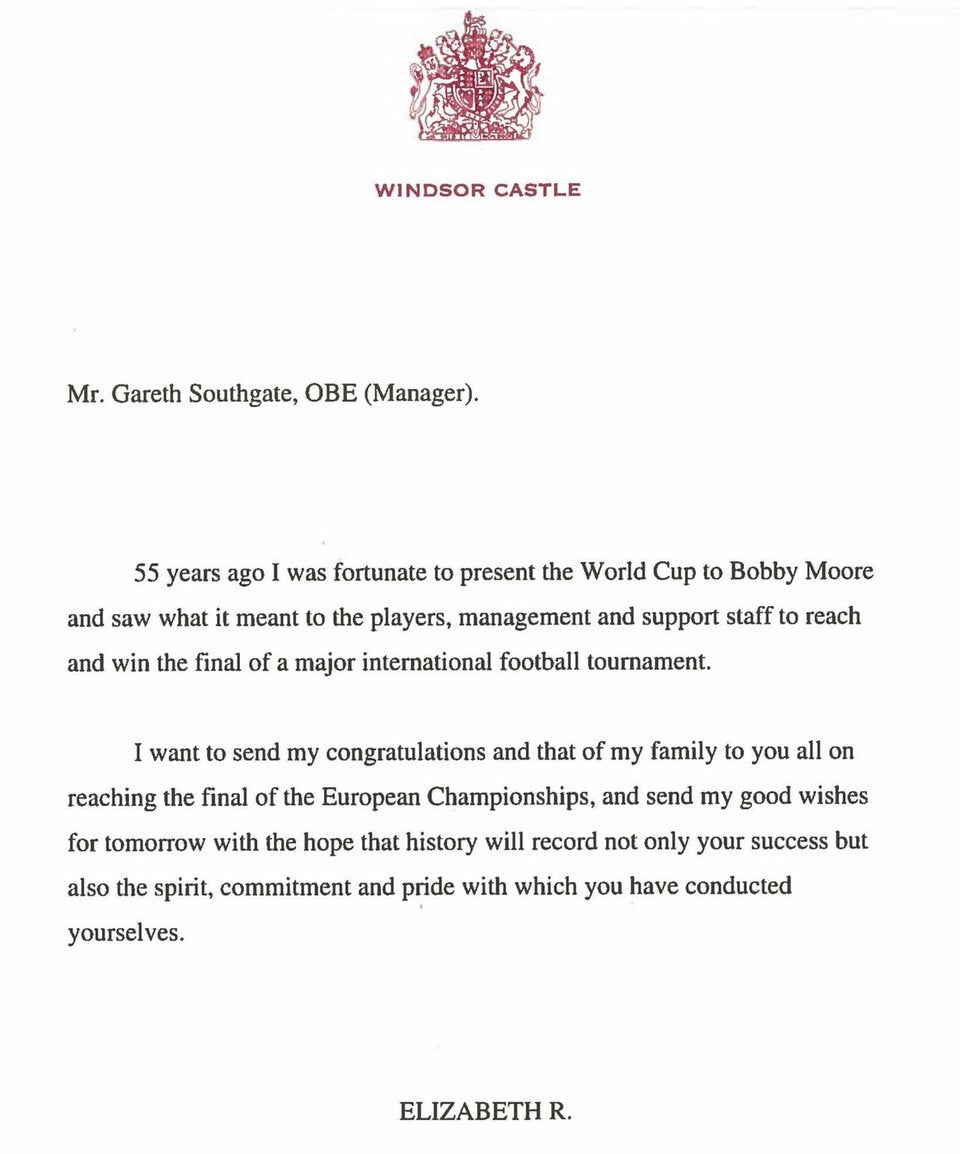 Vor EM-Finale: Queen schreibt Brief an England-Trainer