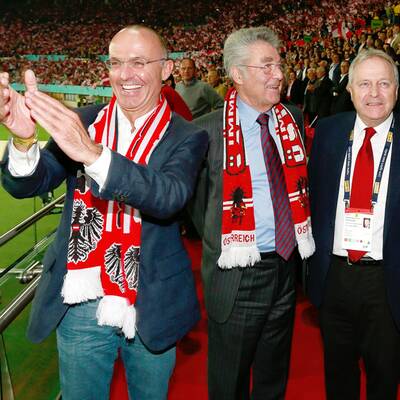 So feierte die Prominenz mit dem ÖFB-Team