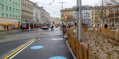 Radweg Alserbachstra&szlig;e