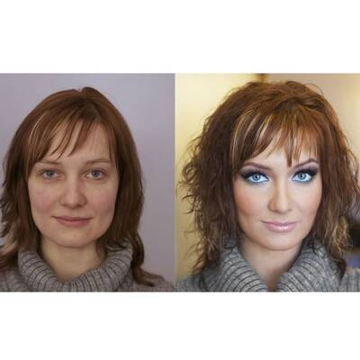 Fotos die zeigen, wie man mit Schminke lügen kann. 