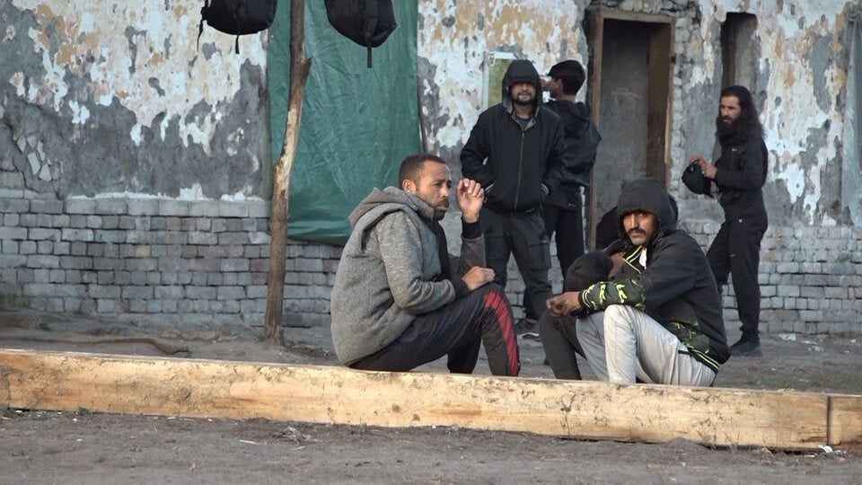 Flüchtlingskolonnen am Weg nach Österreich