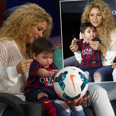 Shakira mit Sohn Milan bei Fußball-Match