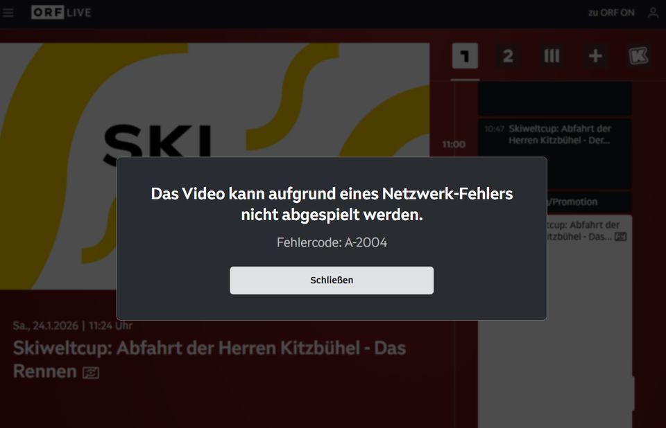 Zuschauer stinksauer: ORF-Ausfälle während Kitzbühel-Abfahrt