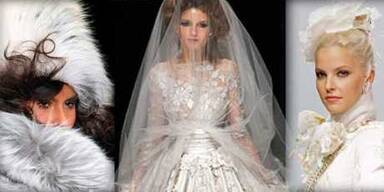 Eine Winterbraut wie ein Schneekristall