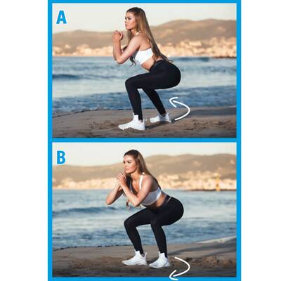 Pamela Reif zeigt Übungen für eine schöne Kehrseite