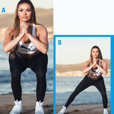 Pamela Reif zeigt Übungen für eine schöne Kehrseite