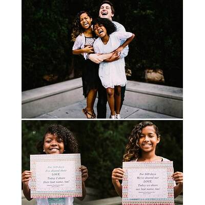 So süß feiern Kinder ihre Adoption 