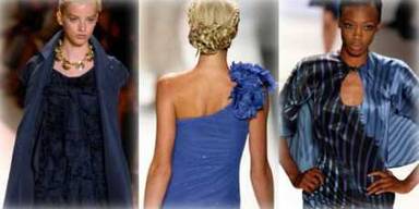 Im Frühling machen die Designer Blau