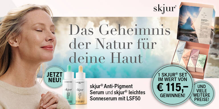 Gewinnen Sie jetzt 1 skjur® Set und 10 x 2 skjur® Seren