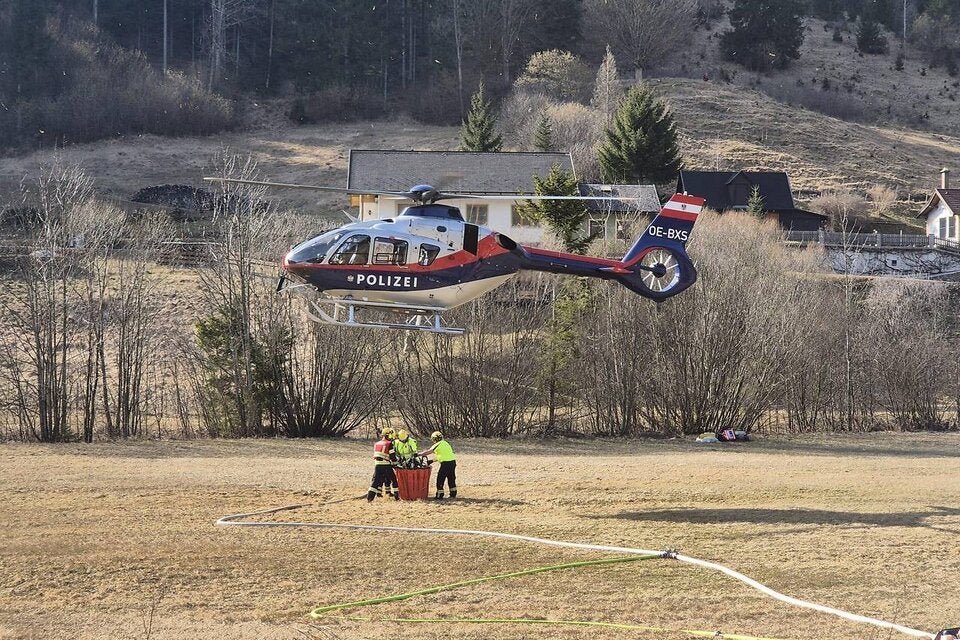 Waldbrand in Schwarzau 