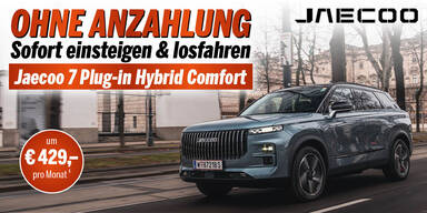 Der neue Jaecoo 7 Hybrid mit Vollausstattung um nur 429 Euro pro Monat