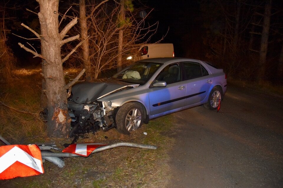Reh ausgewichen - Crash gegen Baum