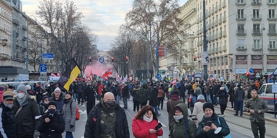 40.000 bei Corona-Demo in Wiener City