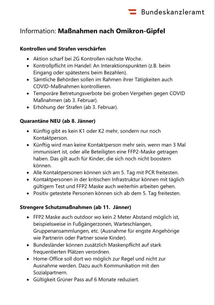 Maskenpflicht im Freien, 2G- Kontrollen im Handel