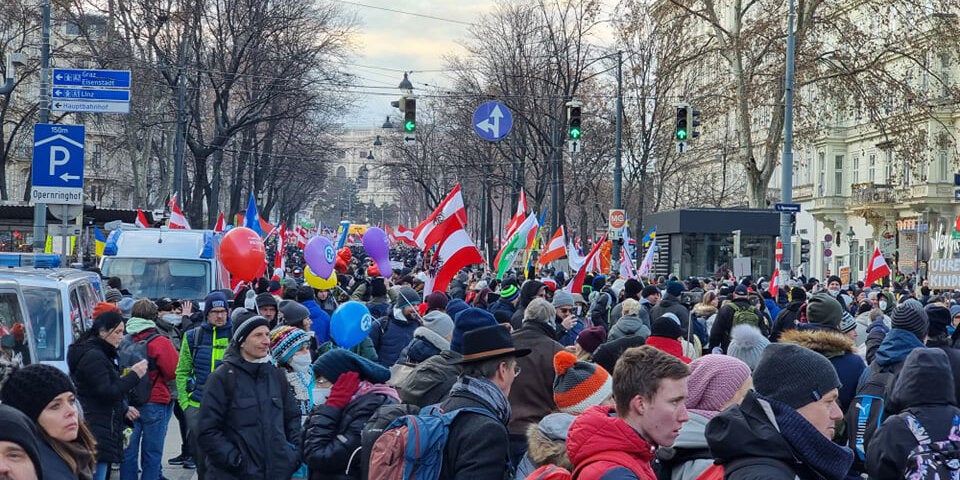 40.000 bei Corona-Demo in Wiener City