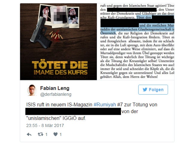 ISIS ruft online zu Mord an Österreichern auf
